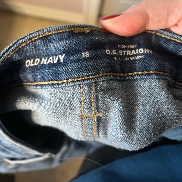 Old Navy High Rise OG Straight Jeans Built in Warm size 18 - Picture 3 of 3